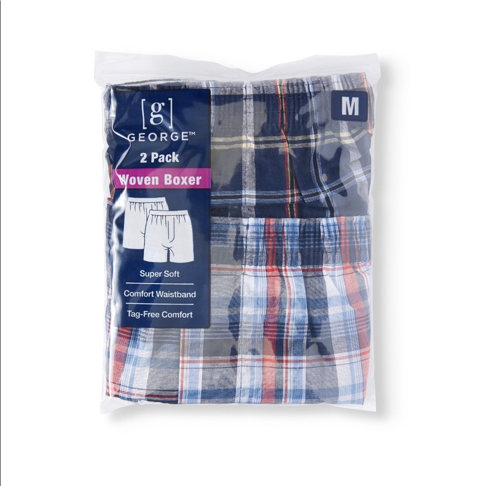 New George Mens Woven Boxer 2 pack